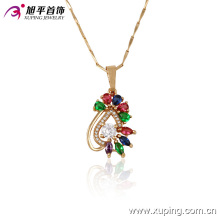 32337 Xuping nuevos modelos notable colgante de oro colorida joyería geométrica para las mujeres